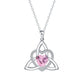 ⏳Time-Limited Special⏰Birthstone Celtic Trinity Knot Heart Necklace✨ Heart Shape Celtic Trinity Knot Birthstone Pendant