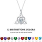 ⏳Time-Limited Special⏰Birthstone Celtic Trinity Knot Heart Necklace✨ Heart Shape Celtic Trinity Knot Birthstone Pendant