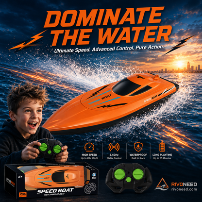 ⏳Time-Limited Special⏰Dual‑Motor RC Boat – Twin engines, 2.4GHz control, waterproof & impact‑resistant. Slice through waves at insane speed! 🌊🚤