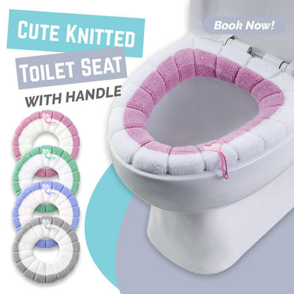 ⏳Time-Limited Special⏰Cute Knitted Toilet Seat Cover with Handle