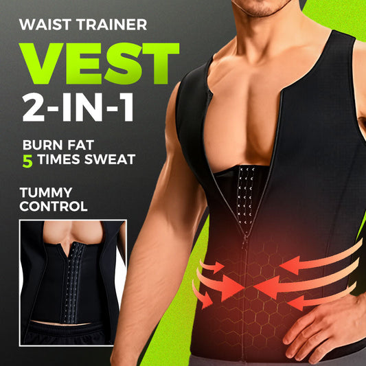 ⏳Time-Limited Special⏰Men's Zip-Up Waist Trainer Vest