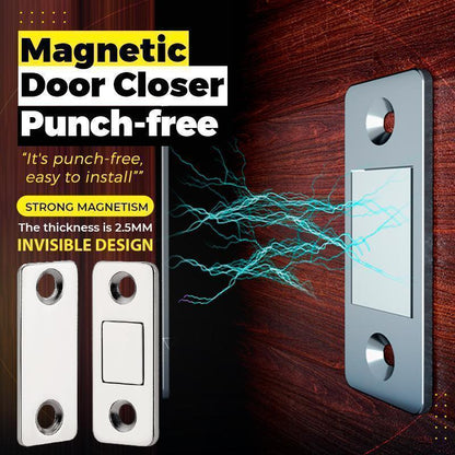 ⏳Time-Limited Special⏰6-Piece Ultra-Thin Magnetic Door Catch Set – No-Drill Installation, Strong Hold & Stainless Steel Design 🏠