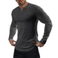 Men's Athletic Longline Ribbed Top🔥V-Neck Long Sleeve, Moisture-Wicking for Gym Sessions/Casual