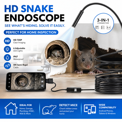 ⏳Time-Limited Special⏰3 In 1 Endoscope,Can be used for physical exploration