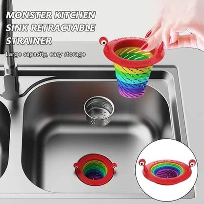 ⏳Time-Limited Special⏰Sink Strainer – From £4.99! Monster design, foldable rainbow & large capacity. No more clogs – grab yours! ✅