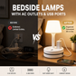 ⏳Time-Limited Special⏰Bedside Lamp with AC Outlets and USB Ports