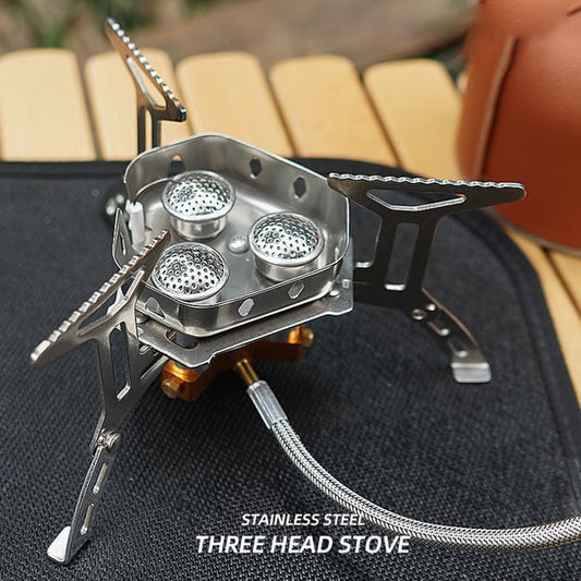 ⏳Time-Limited Special⏰Camping Gas Burner – 5800W, Piezo Ignition, Windproof 🔥