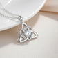 ⏳Time-Limited Special⏰Birthstone Celtic Trinity Knot Heart Necklace✨ Heart Shape Celtic Trinity Knot Birthstone Pendant