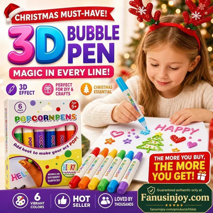 ⏳Time-Limited Special⏰Magic Pen – Draw 3D with one stroke!🎄 DIY Bubble Popcorn Drawing Pens& Buy 3 Pay 2 🔥