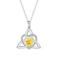 ⏳Time-Limited Special⏰Birthstone Celtic Trinity Knot Heart Necklace✨ Heart Shape Celtic Trinity Knot Birthstone Pendant