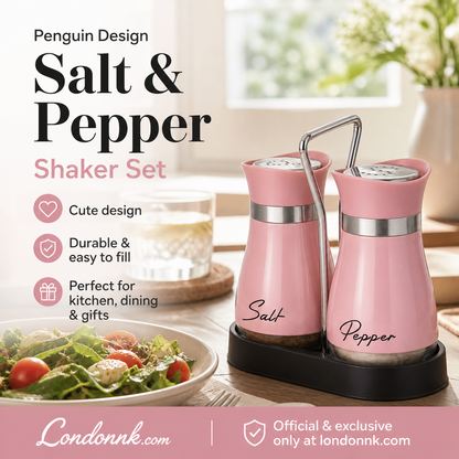 ⏳Time-Limited Special⏰Penguin Design Salt & Pepper Shaker Set – Cute design, durable & easy to fill – Perfect for kitchen, dining & gifts ✨