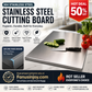 ⏳Time-Limited Special⏰Must‑Have Cooking Tool！🥩🥦Safer, Cleaner & More Convenient!💥304 Stainless Steel Cutting Board