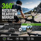 ⏳Time-Limited Special⏰360° Rotating Rearview Mirror – Clear view behind, no more neck twisting. Fits bikes, e‑bikes & motorcycles. Tool‑free silicone strap! 🛡️✨