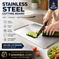 ⏳Time-Limited Special⏰Must‑Have Cooking Tool！🥩🥦Safer, Cleaner & More Convenient!💥304 Stainless Steel Cutting Board