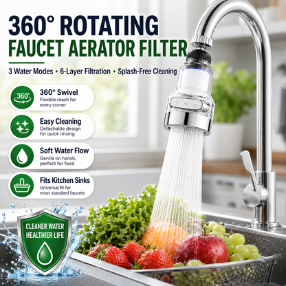 ⏳Time-Limited Special⏰360°Rotating Faucet Filter‑Splash‑Proof Water Purifier💧