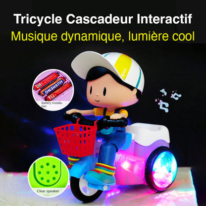 ⏳Time-Limited Special⏰Light‑up stunt trike with music and a removable doll — 360° spinning wheels, colorful lights, and endless fun for little riders. 🎶