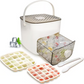 ⏳Time-Limited Special⏰Essential for summer🥤🧊 Ice Cube Maker with Storage – 48 cubes at once, leak‑proof lid. Stackable, saves space. Includes ice scoop & tong.