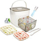 ⏳Time-Limited Special⏰Essential for summer🥤🧊 Ice Cube Maker with Storage – 48 cubes at once, leak‑proof lid. Stackable, saves space. Includes ice scoop & tong.