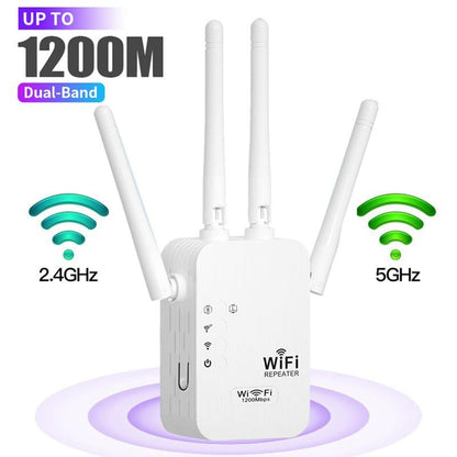 ⏳Time-Limited Special⏰1200Mbps Dual Band WiFi Extender – Wide Coverage Booster for Home 🏡