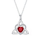 ⏳Time-Limited Special⏰Birthstone Celtic Trinity Knot Heart Necklace✨ Heart Shape Celtic Trinity Knot Birthstone Pendant