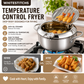 ⏳Time-Limited Special⏰201 Stainless Steel Tempura Fryer Pot – Thermometer, Drain Rack, Deep‑Body ✨
