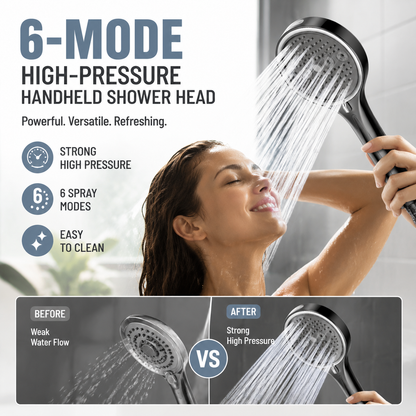 ⏳Time-Limited Special⏰6-Mode High-Pressure Handheld Shower Head