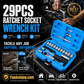 ⏳Time-Limited Special⏰29pcs Core Ratchet Socket Wrench Kit – Chrome‑vanadium steel, 11 sockets & 10 bits. Perfect for car repairs & DIY – save on garage bills! 🛠️✨