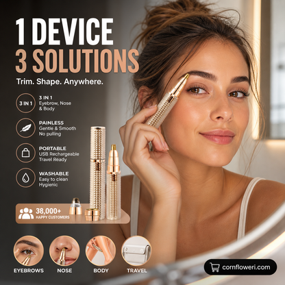 ⏳Time-Limited Special⏰Portable Electric Eyebrow Trimmer – Interchangeable Heads 🪒