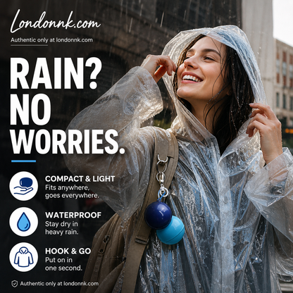 ⏳Time-Limited Special⏰Mini Ball Shape Disposable Raincoat – Ultra‑compact ball packaging fits in any bag, purse or glove box. Waterproof & easy to use – always ready for sudden showers! 🌧️✨