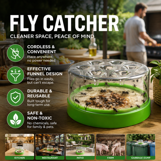 ⏳Time-Limited Special⏰Reusable fly trap—no electricity, no poison! 🏠 Safe to use in the kitchen and around children and pets.