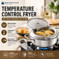 ⏳Time-Limited Special⏰201 Stainless Steel Tempura Fryer Pot – Thermometer, Drain Rack, Deep‑Body ✨