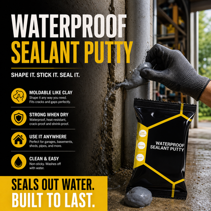 ⏳Time-Limited Special⏰Waterproof Sealant Putty – Easy-to-Mold Filler for Pipe Openings & Wall Gaps