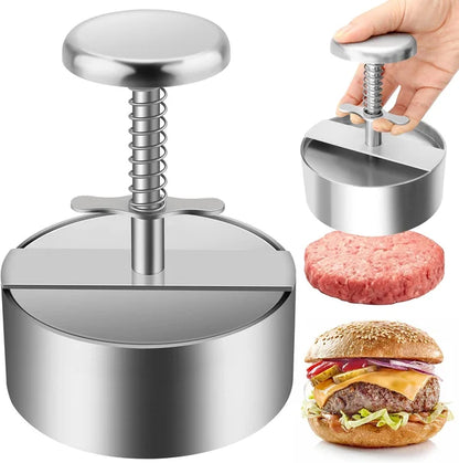 ⏳Time-Limited Special⏰Manual Meat Press for Burger Patties – 304 Stainless Steel, Dishwasher Safe & Non-Stick ✨