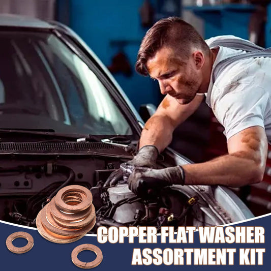 ⏳Time-Limited Special⏰100/200 PCS Copper Flat Washer Assortment Kit