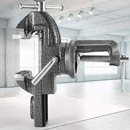 ⏳Time-Limited Special⏰Mini Bench Vice – Heavy-Duty Cast Iron, 360° Rotation & Clamp-On – For Workshops, Garages & DIY 💪