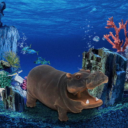 ⏳Time-Limited Special⏰Fish Tank Hippo Bubble Decoration – Air Pump-Ready, Non-Toxic Resin – Adds Fun & Oxygen to Your Aquarium ✨