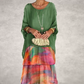 Elegant Round Neck Mesh Floral Layered Dress