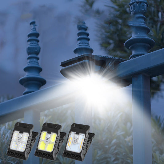 🔥LAST DAY -BUY 2 GET 1 FREE☀️Solar Clip Light With Motion Sensor🏡