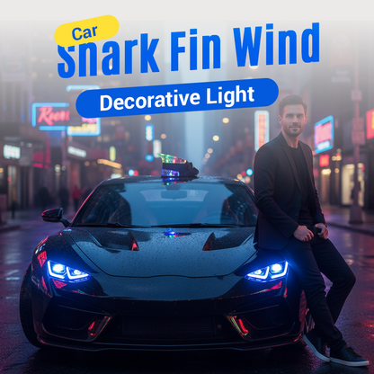 ⏳Time-Limited Special⏰Car Shark Fin Wind Decorative Light – LED Ambient Glow, Aerodynamic Styling & Easy-Adhesive Installation 🚀