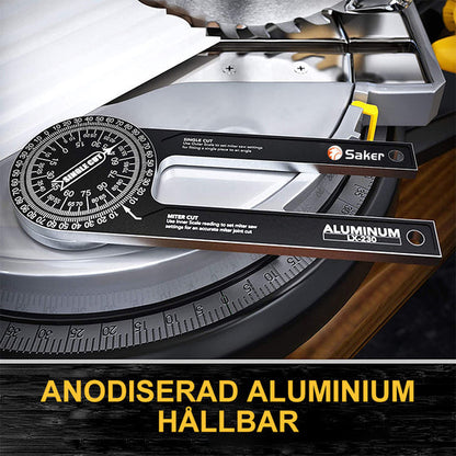 ⏳Time-Limited Special⏰Precision Aluminum Protractor‑Miter Saw Angle Finder Gauge, 360 Degree Angle Measuring Tool, Anodized Aluminum Protractor for Woodworking, Carpentry & DIY Cutting Projects
