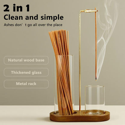 ⏳Time-Limited Special⏰2 in 1 Incense & Candle Holder Natural Wood Base Aromatherapy Diffuser💞