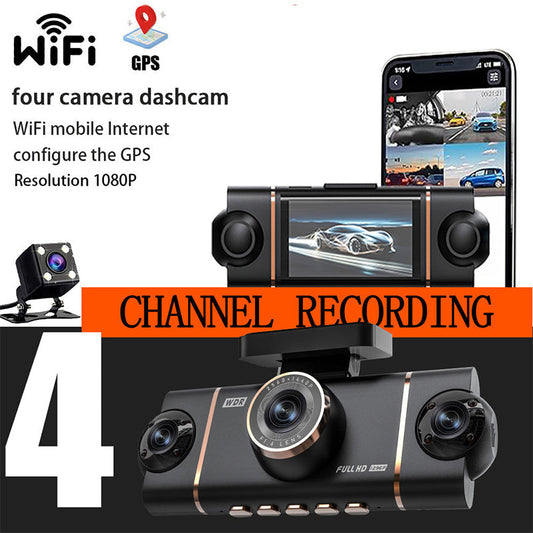 ⏳Time-Limited Special⏰4-Channel HD Dashcam with Front Interior Rear Recording
