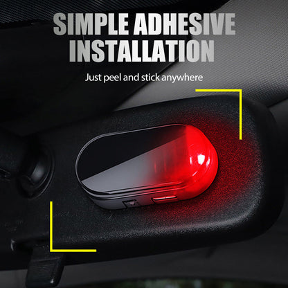 ⏳Time-Limited Special⏰Solar Car Anti-Theft Light – solar + USB charged, auto-flashes at night. Realistic LED mimics active alarm – deters thieves without wiring. Heat-resistant, stick & go! 🛡️💡