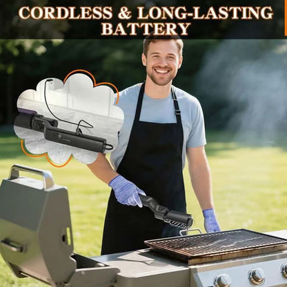⏳Time-Limited Special⏰Cordless Electric BBQ Brush Cleaner – Deep Cleaning, Long Handle & Rechargeable 🔋