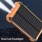 ⏳Time-Limited Special⏰Portable Solar Power Bank – Solar Powered Charger with Dual LED Flashlights 🔋