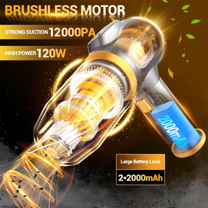 ⏳Time-Limited Special⏰ Cordless 4-in-1 Car Vacuum – 12000Pa Suction 💨
