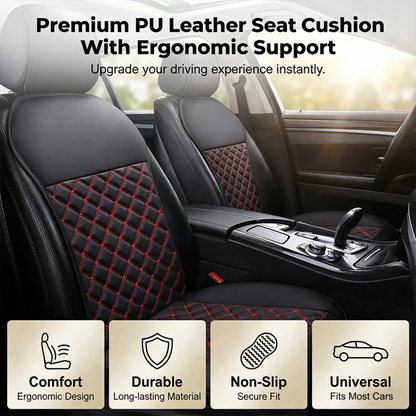 ⏳Time-Limited Special⏰Sleek PU Leather Car Seat Cushion – All-Season Protection & Stylish Upgrade