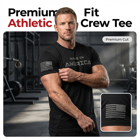 ⏳Time-Limited Special⏰Men's Athletic Fit Crew Neck Tee – Breathable Cotton, Perfect Stretch & Ideal for Gym or Daily Wear ✨