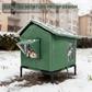 ⏳Time-Limited Special⏰All-Weather Elevated Outdoor Cat House – Waterproof Oxford Cloth, Thermal Aluminum Lining & Foldable Design 🌧️