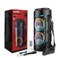 ⏳Time-Limited Special⏰Portable Bluetooth Speaker with Mic – 16W loud sound, RGB lights & wired microphone. Perfect for karaoke, square dancing & outdoor stalls. Grab & go with shoulder strap. 🕺✨